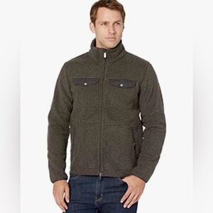 Fjallraven Greenland Pile Fleece Sherpa Jacket Full Zip Chest Pocket Mens Large